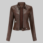 Beatrice | Damen Lederjacke, klassisch tailliert geschnittene Oberbekleidung | Nomadnts | Nomadnts
