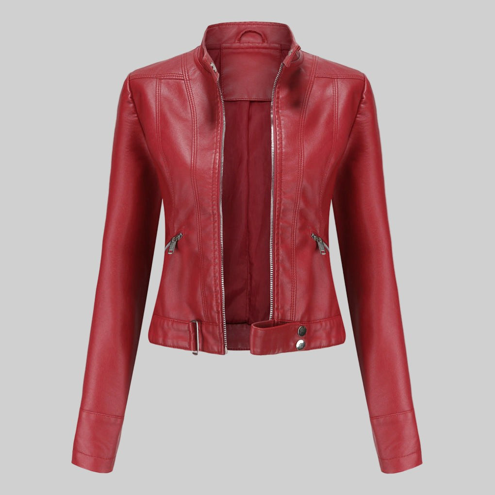 Beatrice | Damen Lederjacke, klassisch tailliert geschnittene Oberbekleidung | Nomadnts | Nomadnts