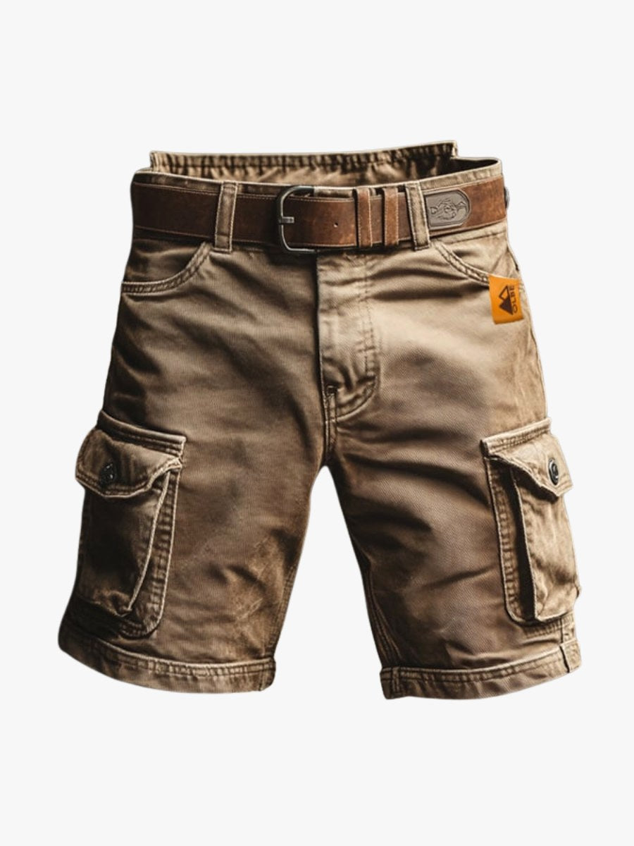 Benedict | Herren Vintage-Cargo-Shorts, locker geschnittene Utility-Shorts | Nomadnts | Brown