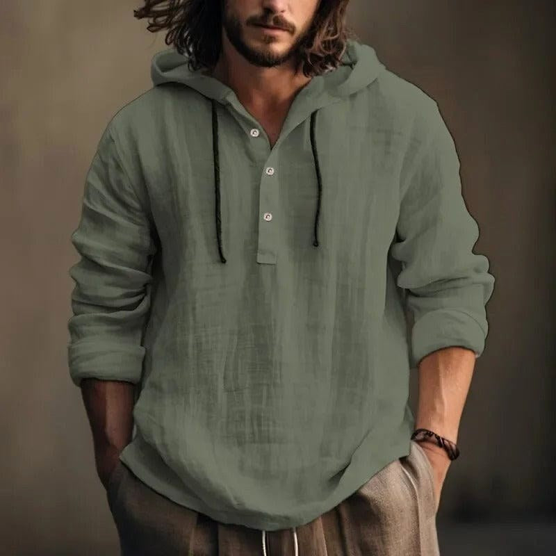 Bernd | Herren-Hoodie mit entspanntem Schnitt, moderner Kapuzenpullover | Nomad NTS | Green