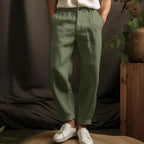 Bernhard | Herrenhose aus Leinen, lockerer Schnitt, Freizeithose | Nomad NTS | Weiß