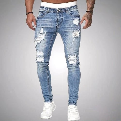 Blake | Herren Skinny Ripped Jeans, Destroyed-Look Jeans mit mittlerer Bundhöhe | Nomadnts | Nomadnts