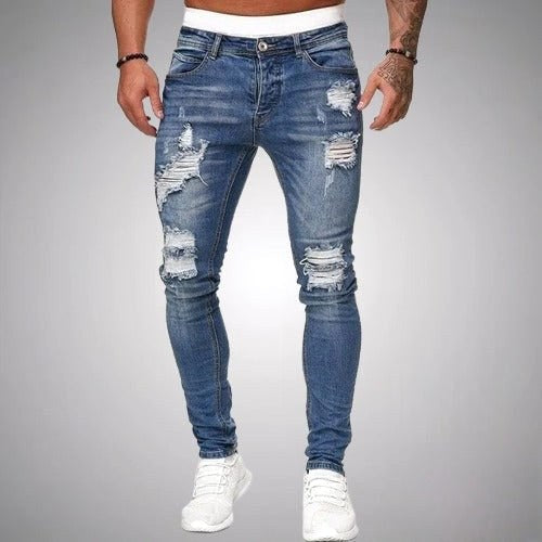 Blake | Herren Skinny Ripped Jeans, Destroyed-Look Jeans mit mittlerer Bundhöhe | Nomadnts | Nomadnts