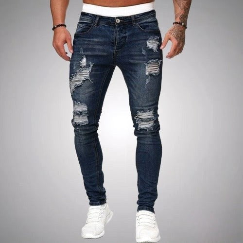 Blake | Herren Skinny Ripped Jeans, Destroyed-Look Jeans mit mittlerer Bundhöhe | Nomadnts | Nomadnts