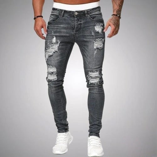 Blake | Herren Skinny Ripped Jeans, Destroyed-Look Jeans mit mittlerer Bundhöhe | Nomadnts | Nomadnts