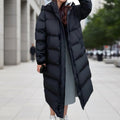 Brigitte | Damen wasserdichte gesteppte Parka-Jacke, langer Wintermantel mit Kapuze | Nomadnts | Nomadnts