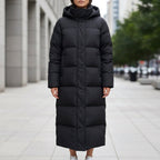 Brigitte | Damen wasserdichte gesteppte Parka-Jacke, langer Wintermantel mit Kapuze | Nomadnts | Nomadnts