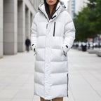Brigitte | Damen wasserdichte gesteppte Parka-Jacke, langer Wintermantel mit Kapuze | Nomadnts | Nomadnts