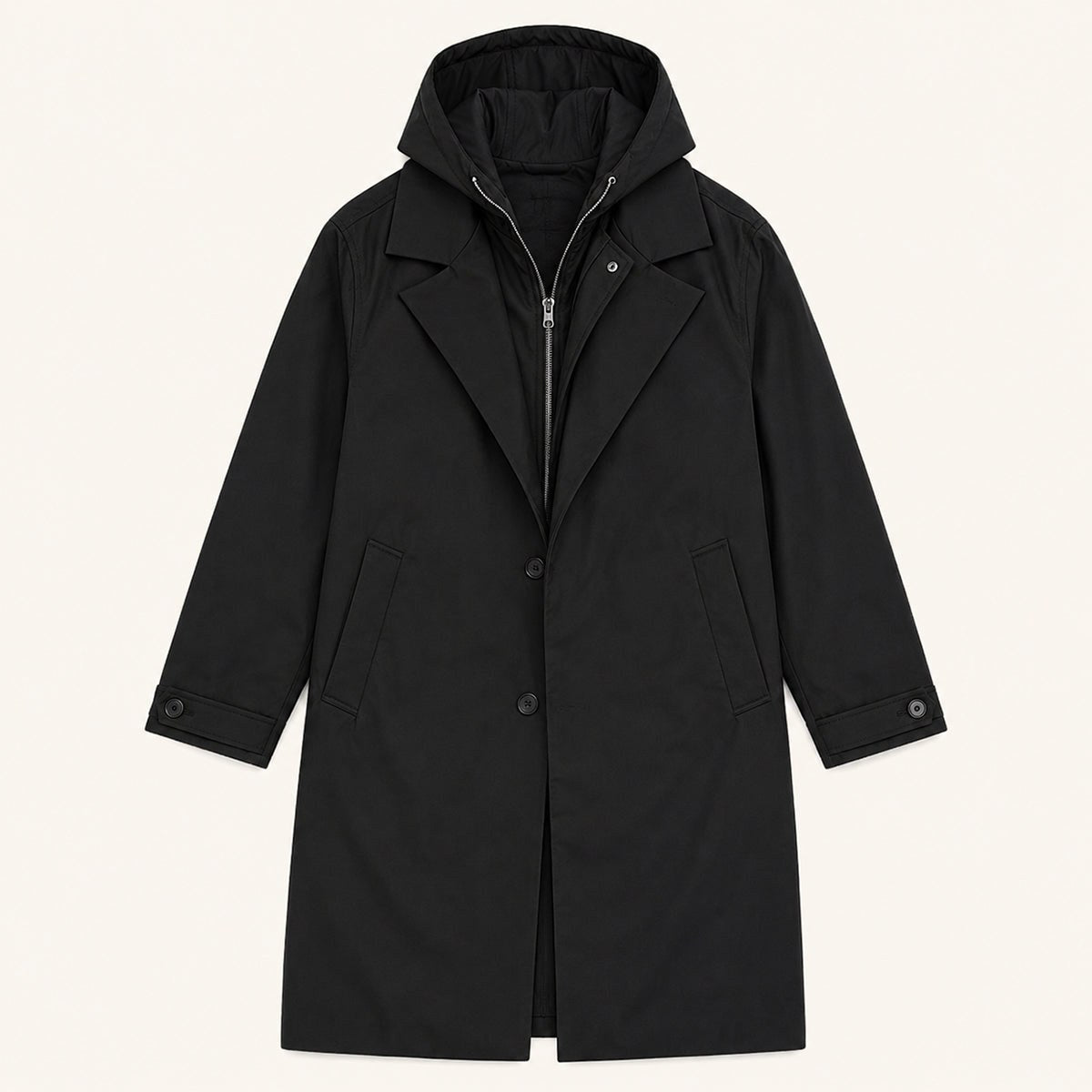 Brody | Wasserdichter Herren-Parka mit Kapuze, langer Regenmantel | Nomadnts