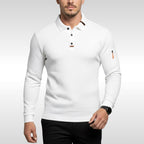 Bruno | Herren-Poloshirt mit Signature-Kragen und Arm-Reißverschluss, Elegantes Poloshirt | Nomad NTS | White