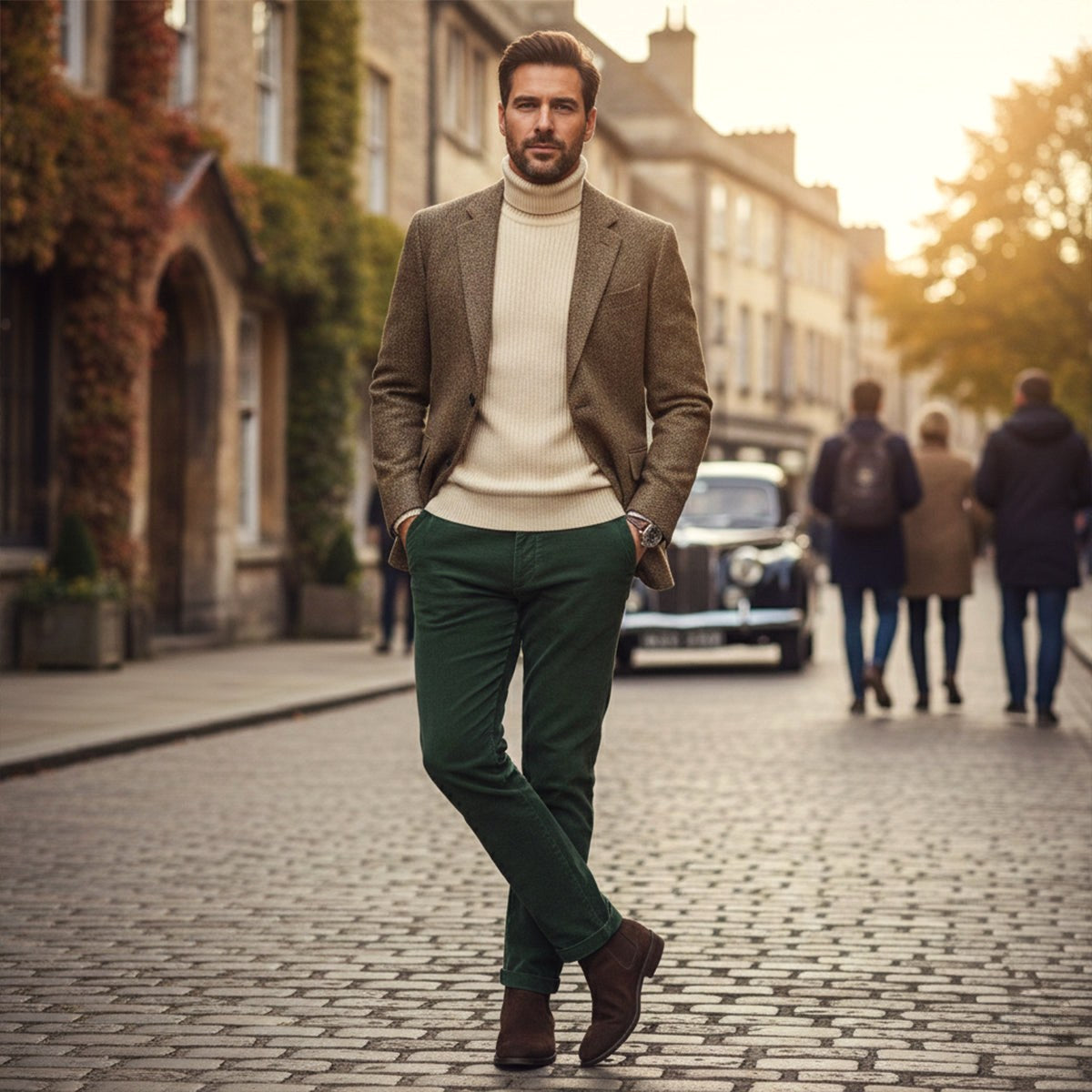 Bryce | Klassischer Herren-Blazer aus Tweed mit Fischgrätmuster, taillierte, elegante Jacke | Nomadnts