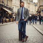 Bryce | Klassischer Herren-Blazer aus Tweed mit Fischgrätmuster, taillierte, elegante Jacke | Nomadnts