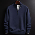 Burkhard | Herrenpullover mit Reißverschluss, Strukturierter Pullover | Nomad NTS | Dark Gray
