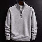 Burkhard | Herrenpullover mit Reißverschluss, Strukturierter Pullover | Nomad NTS | Brown
