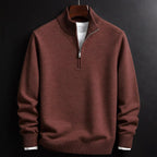 Burkhard | Herrenpullover mit Reißverschluss, Strukturierter Pullover | Nomad NTS | White