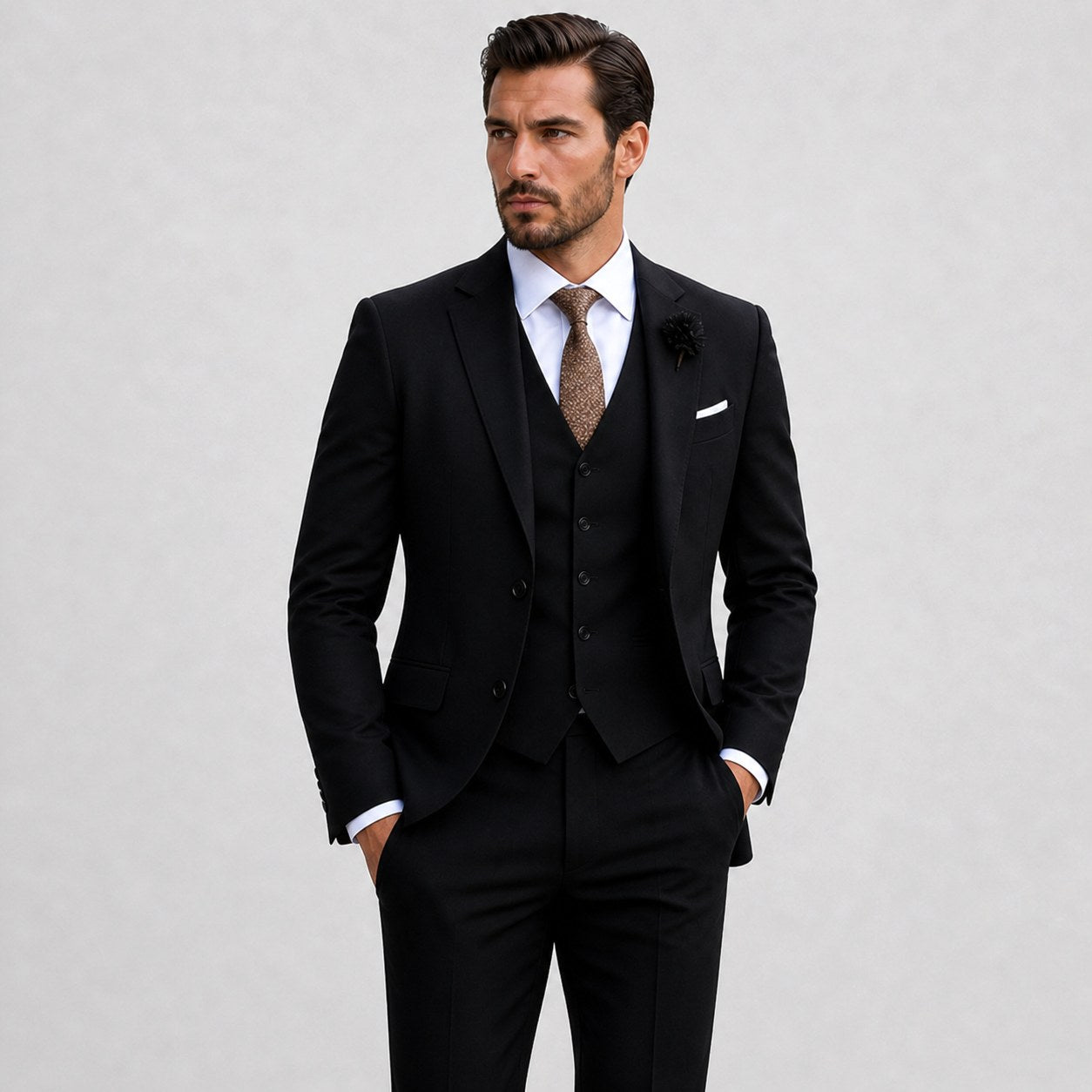 Callum | Herren Leinen-Dreiteiler mit Weste, tailliert geschnittener Anzug mit Blazer | Nomadnts | Nomadnts