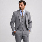 Callum | Herren Leinen-Dreiteiler mit Weste, tailliert geschnittener Anzug mit Blazer | Nomadnts | Nomadnts