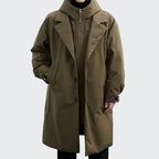 Cameron | Herren-Trenchcoat mit Kapuze, mittellanger Herbstmantel mit Struktur | Nomadnts