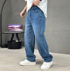 Cameron | Herren gerade geschnittene Baumwoll-Jeans, klassische Alltagsjeans | Nomadnts | Nomadnts