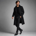 Carson | Zweireihiger Woll-Trenchcoat für Herren, langer, taillierter Mantel | Nomadnts