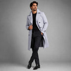 Carson | Zweireihiger Woll-Trenchcoat für Herren, langer, taillierter Mantel | Nomadnts