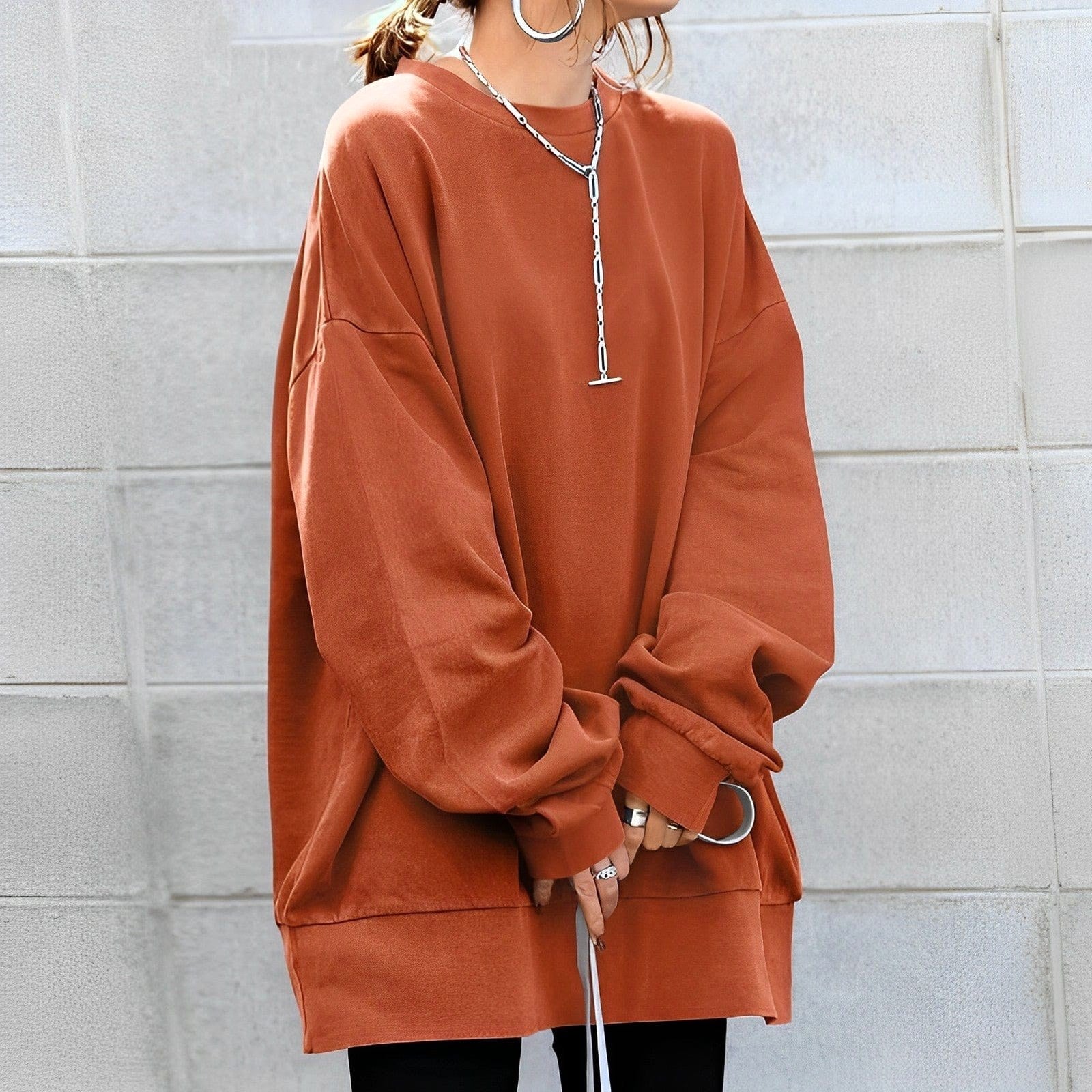 Cecilia | Damen Oversized Strickpullover, strukturierter gemütlicher Pullover | Nomadnts | Blue