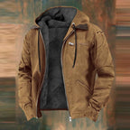 Charles | Herren tailliert geschnittene Herbstjacke mit Taschen, elegante Wollmix-Jacke | Nomadnts | Brown