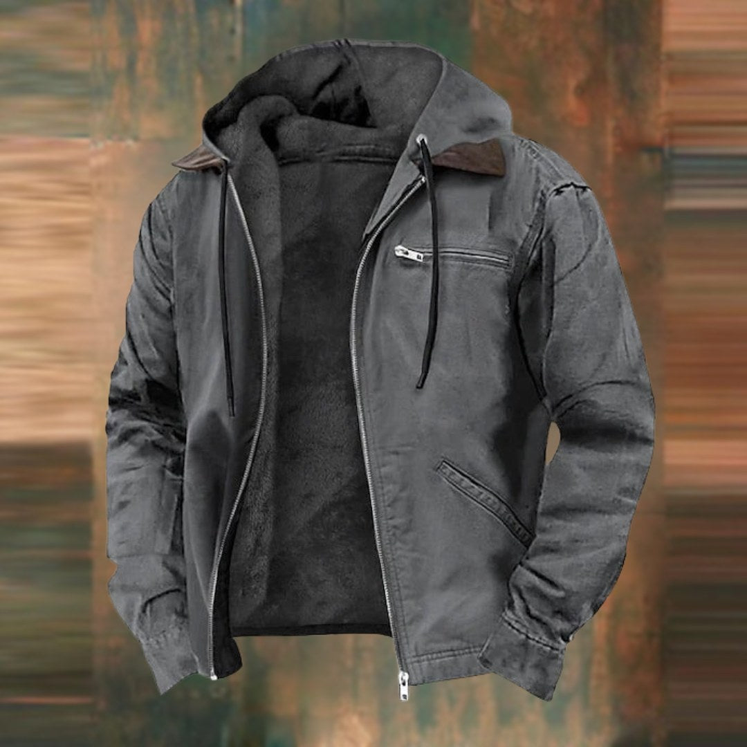 Charles | Herren tailliert geschnittene Herbstjacke mit Taschen, elegante Wollmix-Jacke | Nomadnts | Blue
