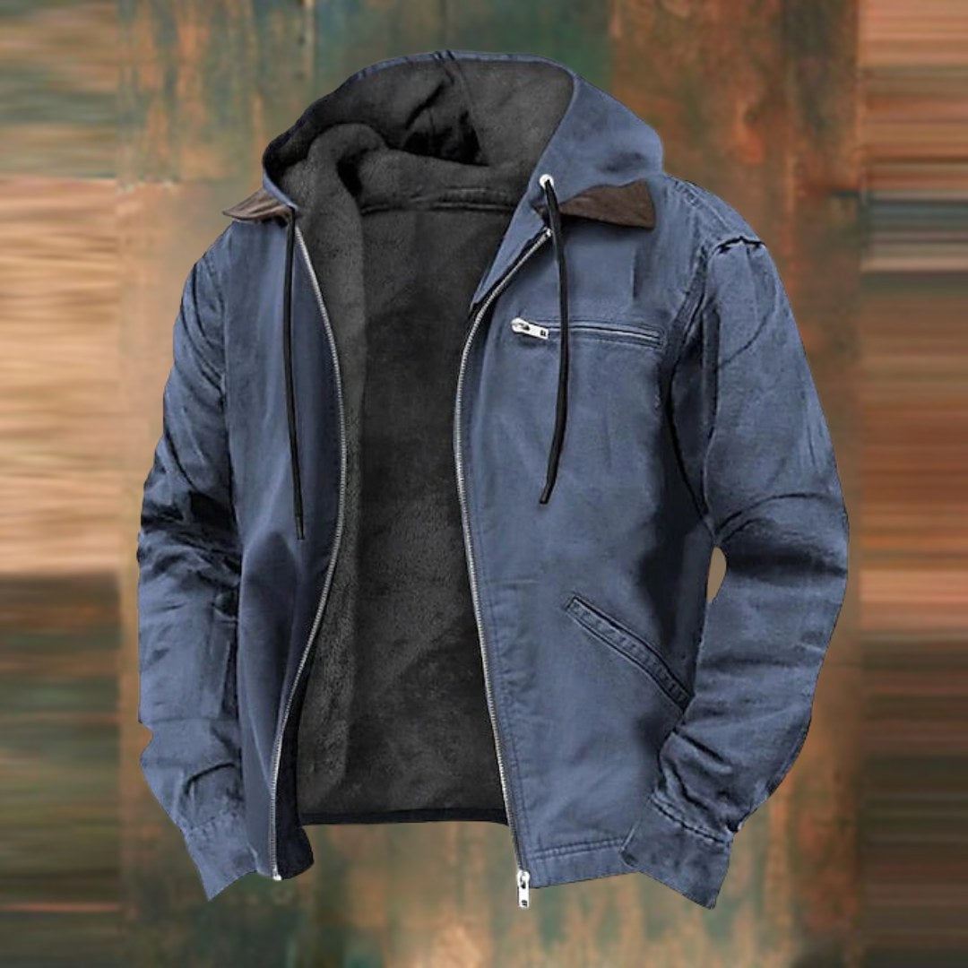 Charles | Herren tailliert geschnittene Herbstjacke mit Taschen, elegante Wollmix-Jacke | Nomadnts | Grey