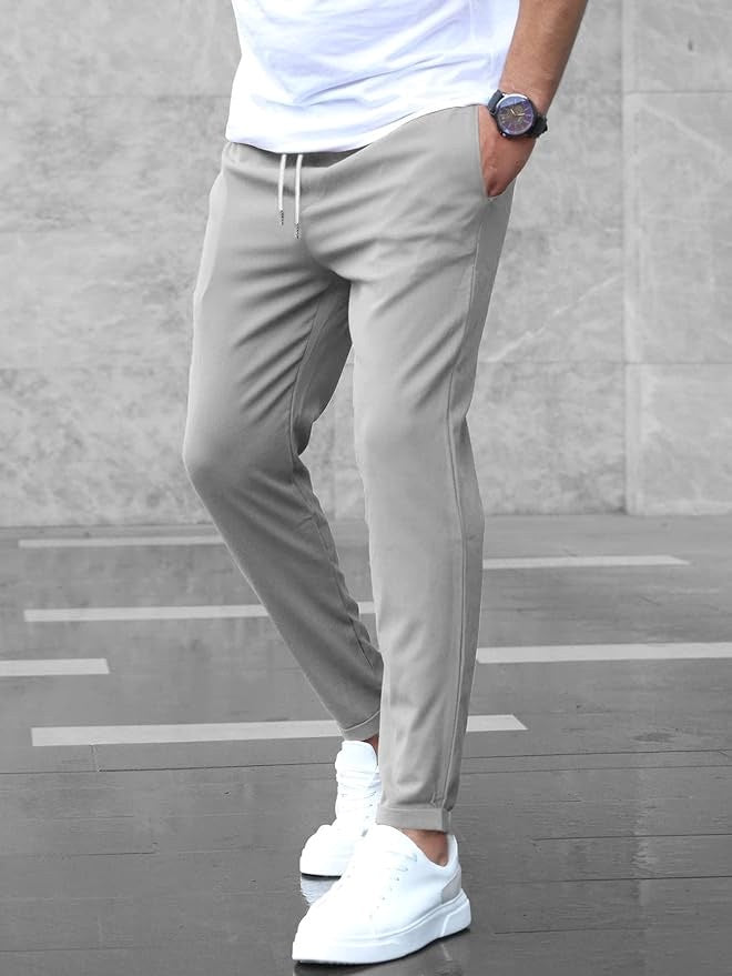 Christian | Herrenhose Slim Fit mit Kordelzug, Dunkelblau Chino-Hose | Nomad NTS