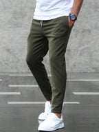 Christian | Herrenhose Slim Fit mit Kordelzug, Dunkelblau Chino-Hose | Nomad NTS | Schwarz
