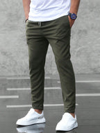 Christian | Herrenhose Slim Fit mit Kordelzug, Dunkelblau Chino-Hose | Nomad NTS | Marineblau