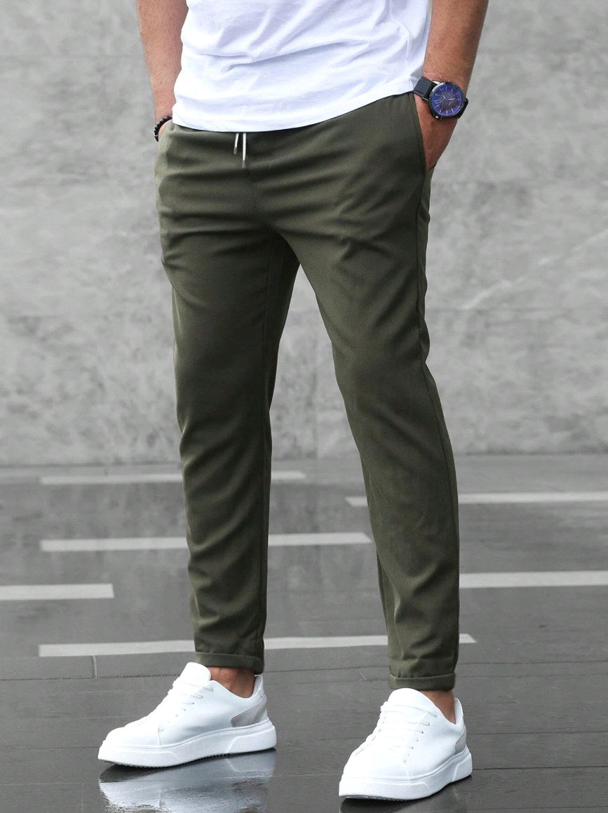 Christian | Herrenhose Slim Fit mit Kordelzug, Dunkelblau Chino-Hose | Nomad NTS | Marineblau