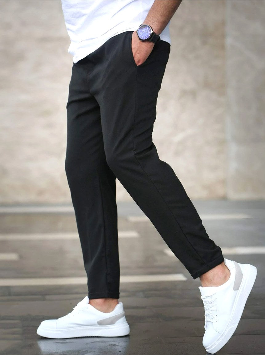 Christian | Herrenhose Slim Fit mit Kordelzug, Dunkelblau Chino-Hose | Nomad NTS