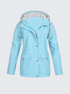 Christine | Damen wasserdichte leichte Windjacke, wasserabweisende Outdoor-Jacke | Nomadnts | Blue