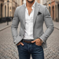 Christoph | Herren Slim Fit Sakko Einknopf, Eleganter Blazer | Nomad NTS | Grau