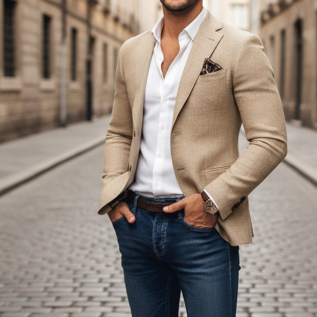Christoph | Herren Slim Fit Sakko Einknopf, Eleganter Blazer | Nomad NTS