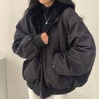Clara | Damen Doppellagige Winterjacke, Elegante Jacke mit Wärmeisolierung | Nomad NTS | Schwarz