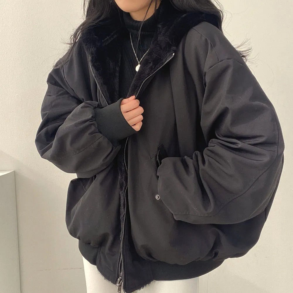 Clara | Damen Doppellagige Winterjacke, Elegante Jacke mit Wärmeisolierung | Nomad NTS | Schwarz