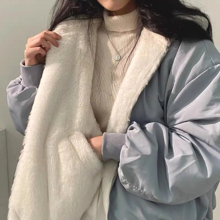 Clara | Damen Doppellagige Winterjacke, Elegante Jacke mit Wärmeisolierung | Nomad NTS | Blau