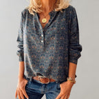 Clara | Damen Bluse mit Bohemian-Print, fließend geschnittenes Hemd | Nomadnts | Nomadnts