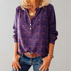Clara | Damen Bluse mit Bohemian-Print, fließend geschnittenes Hemd | Nomadnts | Nomadnts
