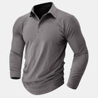 Claus | Herren Langarm-Poloshirt, Modernes Poloshirt | Nomad NTS | Gray
