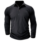 Claus | Herren Langarm-Poloshirt, Modernes Poloshirt | Nomad NTS | White