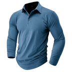 Claus | Herren Langarm-Poloshirt, Modernes Poloshirt | Nomad NTS | Black