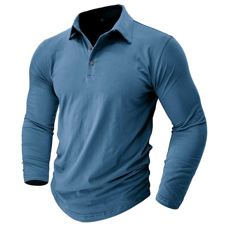 Claus | Herren Langarm-Poloshirt, Modernes Poloshirt | Nomad NTS | Black