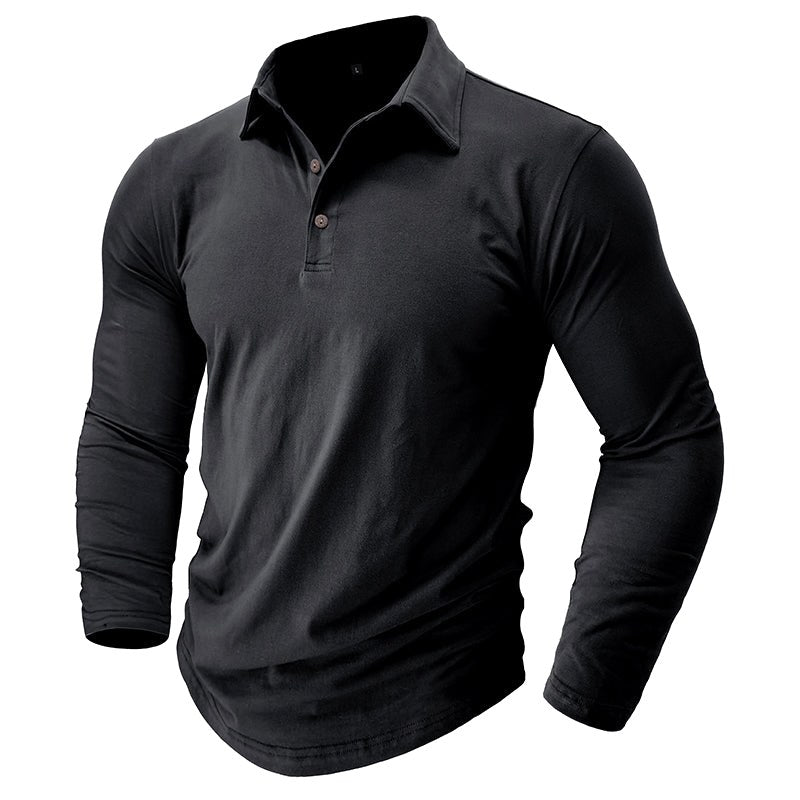 Claus | Herren Langarm-Poloshirt, Modernes Poloshirt | Nomad NTS | Blue