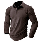Claus | Herren Langarm-Poloshirt, Modernes Poloshirt | Nomad NTS | Brown