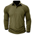 Claus | Herren Langarm-Poloshirt, Modernes Poloshirt | Nomad NTS | Red