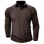 Claus | Herren Langarm-Poloshirt, Modernes Poloshirt | Nomad NTS | Mustard
